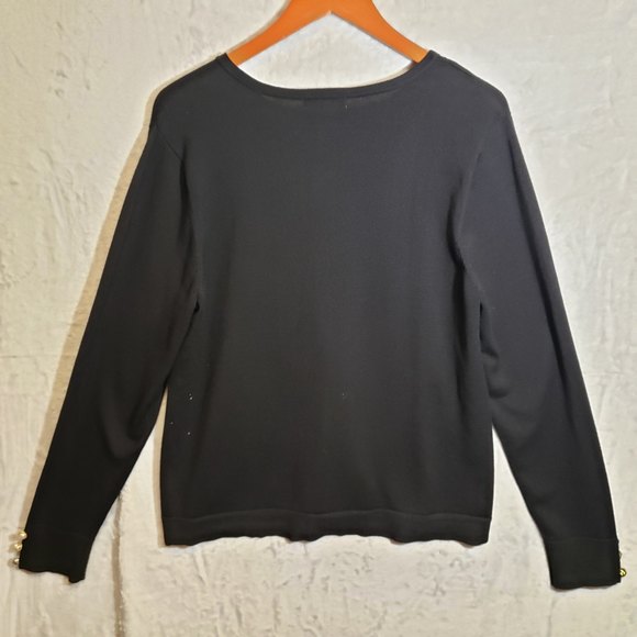 NWT 89th+Madison Black Cardigan Single Button Sweater Women's XL New With Tags - Picture 2 of 11